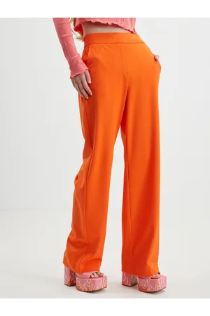 VERO MODA Oranžové dámské široké kalhoty Lis Cookie - Dámské