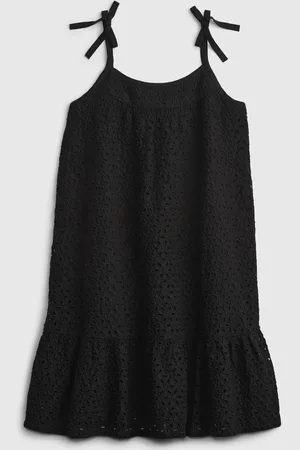 GAP Dětské šaty eyelet trapeze dress - Holky
