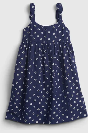 GAP Dětské šaty sleevless knot strap dress - Holky