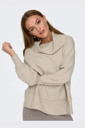 ONLY Béžový dámský oversize svetr Hazel - Dámské