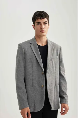 DeFacto Regular Fit Jacket Collar Lined Buttoned Pocket Blazer Jacket