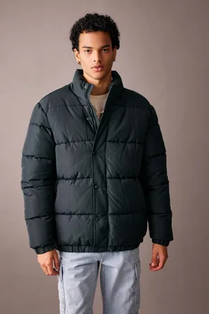 DeFacto Stand Collar Puffer Jacket with Zipper and Snap Pocket