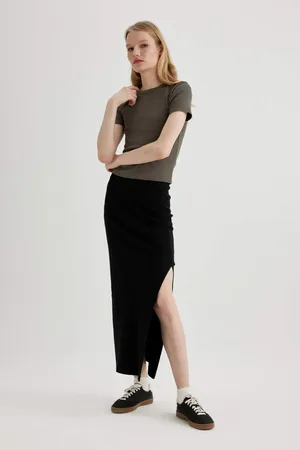 DeFacto Corduroy Camisole Maxi Skirt