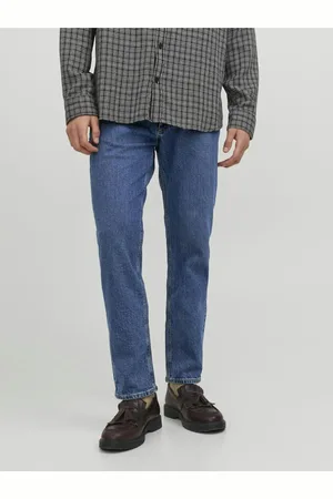 JACK & JONES Modré pánské slim fit džíny Clark - Pánské