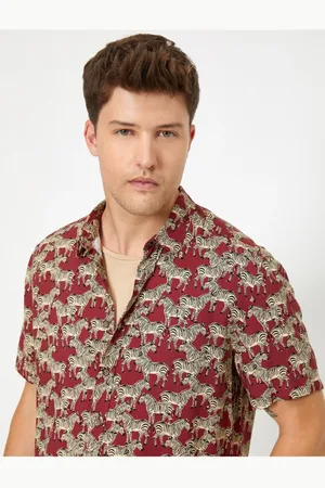 Koton Zebra Patterned Short Sleeve Shirt