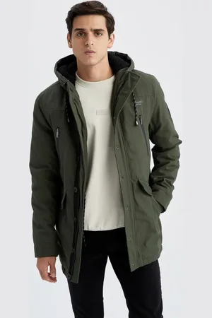 DeFacto Slim Fit Hooded Plush Lining Parka
