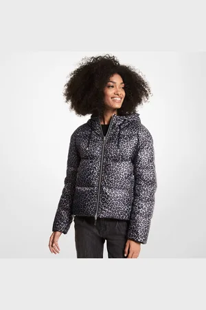 Michael Kors Jacket - ECO CHEETAH RVSBL PUFF blue
