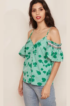 Tommy Hilfiger Top - HELENE TOP SS green