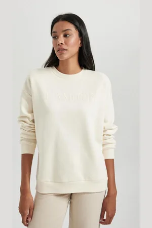 DeFacto Relax Fit Crew Neck Embroidered Thick Sweatshirt