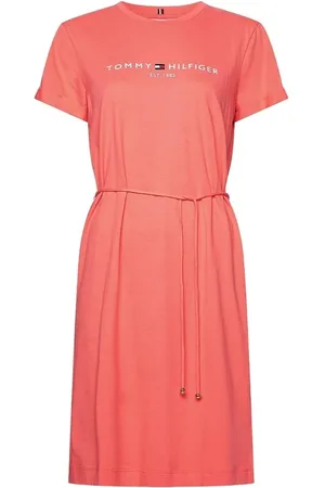 Tommy Hilfiger Dress - TH COOL REG HILFIGER DRESS SS orange