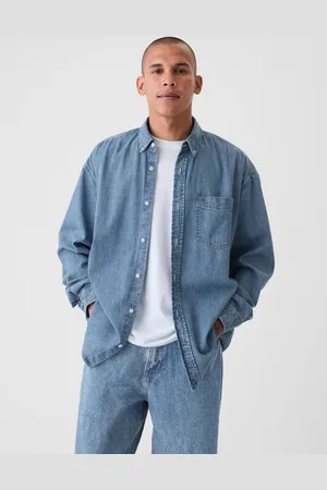 GAP Džínová oversize košile - Pánské