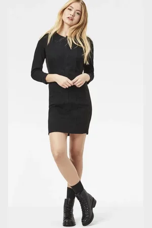 G-Star Dress - G-STAR Motac slim dress 7/8 slv black