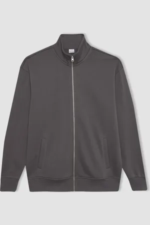 DeFacto Comfort Regular Fit Casual Fit Stand Collar Zippered Sweatshirt