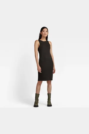 G-Star G-STAR Dress - Engineered rib tank dress black