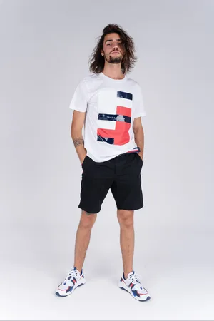 Tommy Hilfiger Shorts - BROOKLYN SHORT LIGHT TWILL BELT black