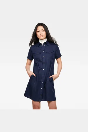 G-Star G-STAR Dress - Tacoma slim dress s\s dark blue