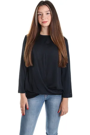 Tommy Hilfiger Top - LEE C-NK TOP 3/4 SLV Dark Blue