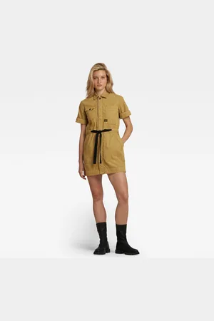 G-Star G-STAR Dress - Army dress short sleeve mustard