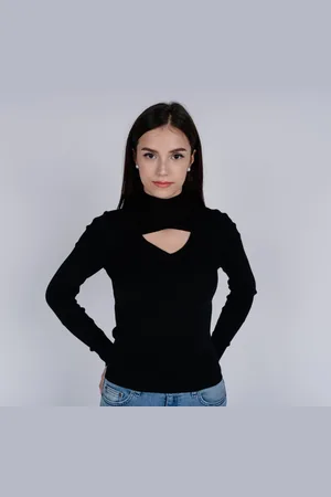Michael Kors Sweater - V CUT OUT SWTR black