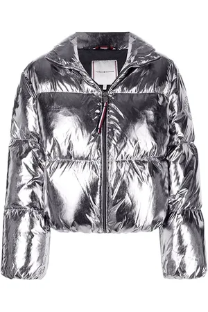 Tommy Hilfiger Jacket - GLOSS FOIL LOGO DOWN PUFFER JKT silver