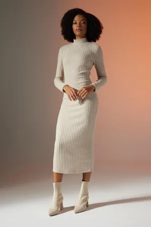 DeFacto Bodycon Half Turtleneck Long Sleeve Maxi Dress