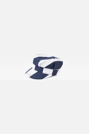 G-Star Cap - G-STAR Deline hat wmn stripe blue and white