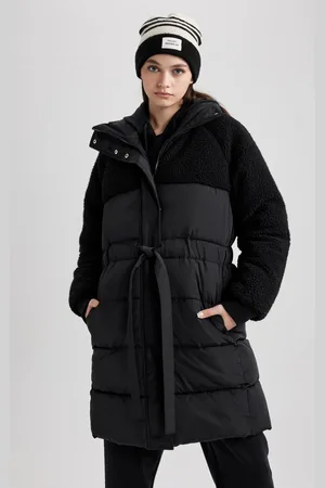 DeFacto Oversize Wide Cut Faux Für Detailed Quilted Puffer Coat Parka