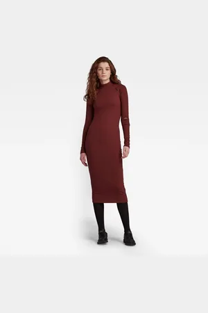 G-Star G-STAR Dress - Moon rib 5x2 r burgundy