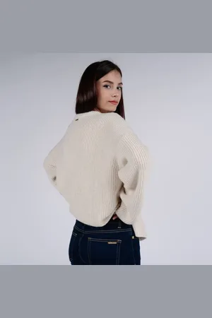 Michael Kors Sweater - SPLIT HIGH LOW SWTR beige