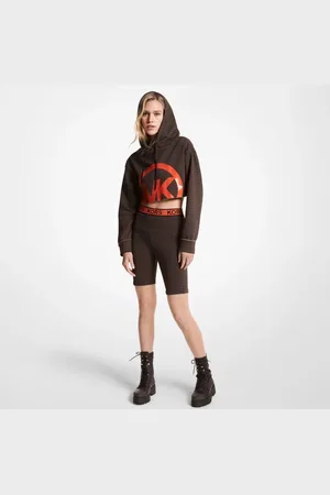 Michael Kors Sweatshirt - MINI MK DOT CROP HOODIE brown