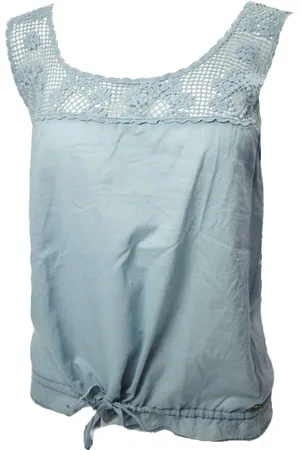Tommy Hilfiger Top - elaine woven tan blue