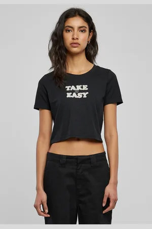 Mister Tee Take It Daisy Cropped Tee černé