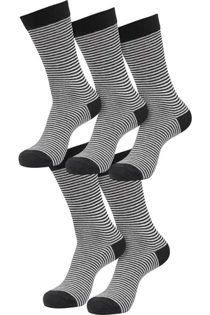 Urban classics Ponožky Fine Stripe 5-Pack černé/bílé