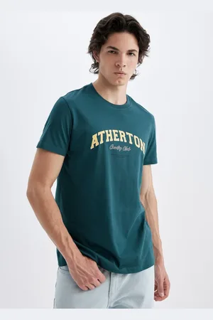DeFacto Slim Fit Slim Fit Crew Neck Printed Short Sleeve T-Shirt
