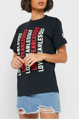 Converse Černé dámské tričko s potiskem - Dámské