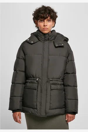 Urban classics Dámská bunda Puffer v pase černá