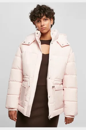 Urban classics Dámská bunda Puffer Jacket růžová