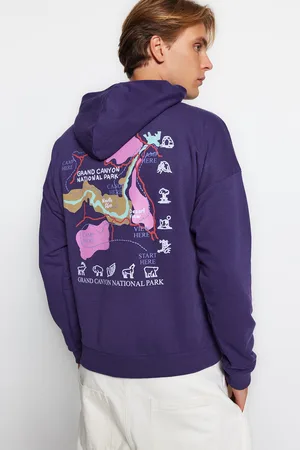 Trendyol Pánská oversized/široká mikina s kapucí