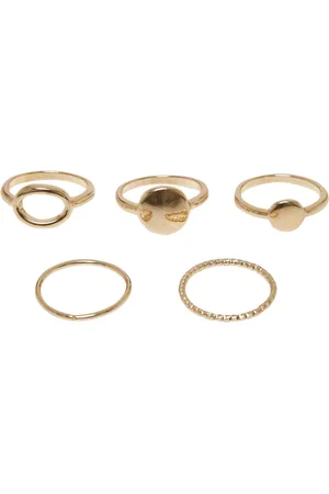 Urban classics Prsteny 5-Pack - zlaté barvy