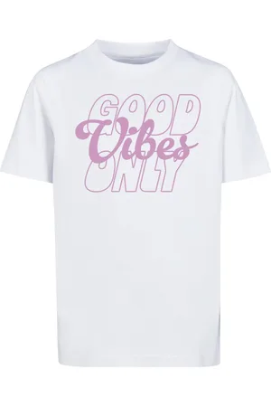 Mister Tee Dětské tričko s nápisem "Good Vibes Only" bílé