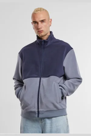 Urban classics Pánská fleecová mikina Polar modrá