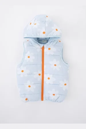 DeFacto Baby Girl Water Repellent Hooded Patterned Inflatable Vest