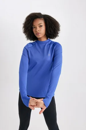 DeFacto Fit Standard Fit Collar Printed Long Sleeve T-Shirt