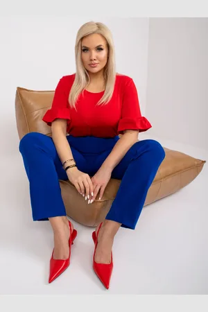 BASIC FEEL GOOD Červená halenka plus size Yareli