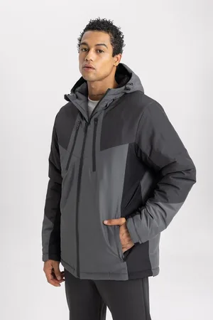 DeFacto Fit Water Repellent Jacket Windproof Slim Fit Slim Cut Hooded Zippered Pocket