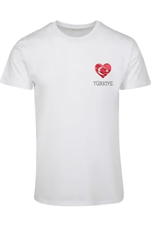 Merchcode Pánské tričko Football - Turkey bílé