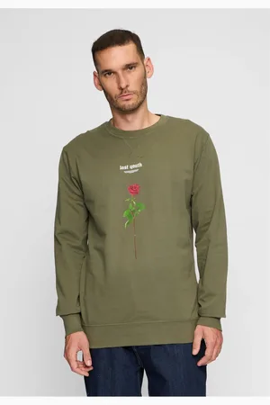 Mister Tee Lost Youth Rose Crewneck olivový