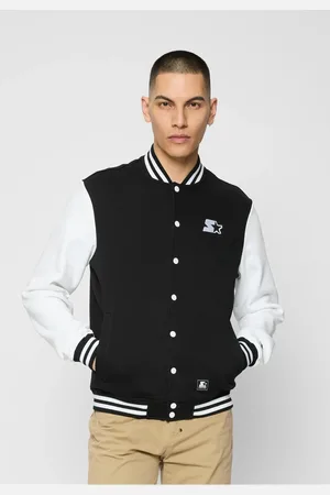 STARTER BLACK LABEL Starter College Fleece Jacket černo/bílá