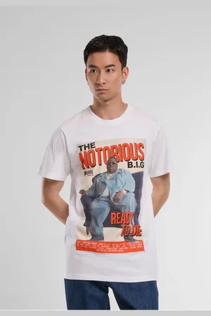 Merchcode Biggie Magazine Cover Tee bílé