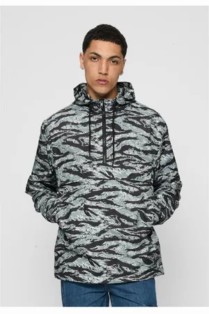 Urban classics Tiger Camo Pull Over stone camo